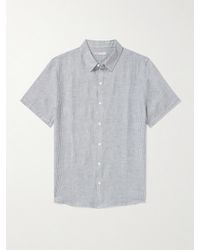 Onia - Jack Air Striped Linen And Lyocell-blend Shirt - Lyst