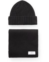 MR P. - Ribbed Cashmere Beanie And Scarf Set - Lyst