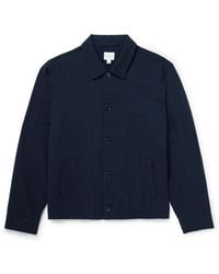Sunspel - Wool-Blend Seersucker Shirt Jacket - Lyst