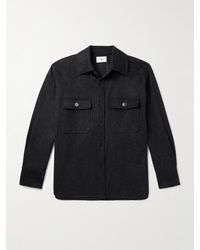Saint Laurent - Brushed Cashmere And Wool-Blend Overshirt - Lyst