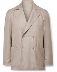 STÒFFA - Double-Breasted Cashmere Suit Jacket - Lyst