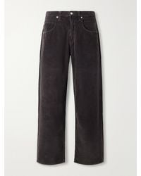 Agolde - Fusion Straight-Leg Cotton-Corduroy Trousers - Lyst
