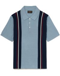 Beams Plus - Ribbed Striped Cotton Polo Shirt - Lyst