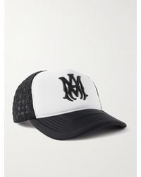 Amiri - Ma Logo-Embroidered Scuba And Mesh Trucker Cap - Lyst