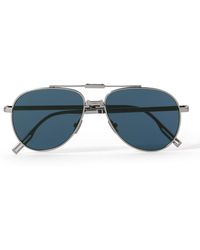 Dior - Dior90 A1u Aviator-style Silver-tone Sunglasses - Lyst
