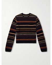Sacai - Striped Wool-Blend Sweater - Lyst