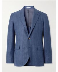 Brunello Cucinelli - Wool, Linen And Silk-Blend Suit Jacket - Lyst