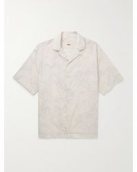 Altea - Bart Slim-Fit Convertible-Collar Floral-Print Cotton-Voile Shirt - Lyst