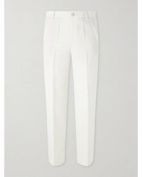 God's True Cashmere - Straight-Leg Linen-Twill Trousers - Lyst