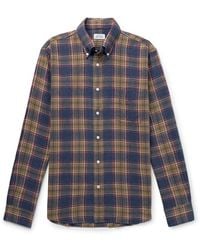 Hartford - Pitt Button-Down Collar Checked Cotton-Flannel Shirt - Lyst