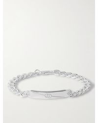 Gucci - Logo-engraved Silver Id Bracelet - Lyst
