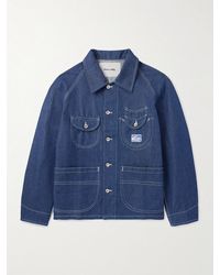 STORY mfg. - Wonky-wear Circuit Indigo-dyed Organic Denim Jacket - Lyst