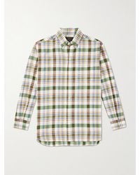 Beams Plus - Hemd aus kariertem Baumwoll-Madras mit Button-Down-Kragen - Lyst