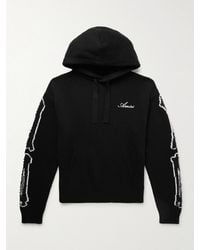 Amiri - Bones Kapuzenpullover aus Strick aus einer Baumwollmischung mit Intarsienmotiven und Logostickerei - Lyst