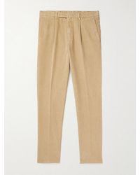 Boglioli - Straight-Leg Pleated Garment-Dyed Cotton-Blend Corduroy Suit Trousers - Lyst