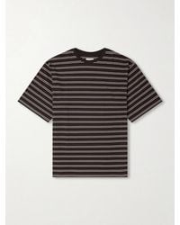 Kaptain Sunshine - Striped Cotton-jersey T-shirt - Lyst