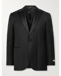 Canali - Satin-Trimmed Wool And Lyocell-Blend Jacquard Tuxedo Jacket - Lyst