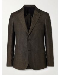 MR P. - Striped Linen Suit Jacket - Lyst
