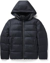 Yves Salomon - Shearling-trimmed Quilted Virgin Wool And Silk-blend Hooded Down Coat - Lyst