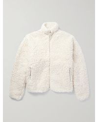 Jil Sander - Leather-trimmed Cotton-fleece Jacket - Lyst