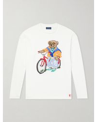 Polo Ralph Lauren - Polo Bear-embroidered Bead-embellished Knitted Cotton Sweater - Lyst