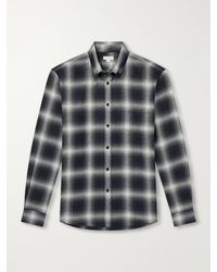 Sunspel - Checked Cotton-Flannel Shirt - Lyst