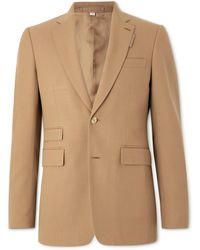 Burberry - Wool And Silk-blend Suit Jacket - Lyst