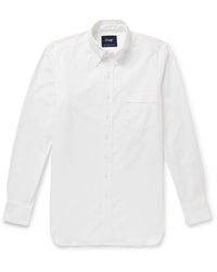 Drake's - Slim-Fit Button-Down Collar Cotton Oxford Shirt - Lyst