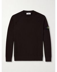 Stone Island - Virgin Stretch Rws Wool-Blend Sweatshirt - Lyst