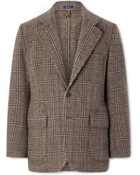 Drake's - Checked Wool-tweed Blazer - Lyst