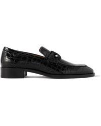 Christian Louboutin - Chambelimoc Croc-Effect Patent-Leather Loafers - Lyst