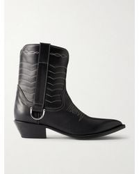 Enfants Riches Deprimes - Split Ends Embroidered Leather Ankle Boots - Lyst