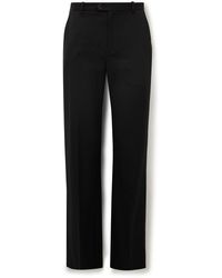 The Row - Alistaire Straight-Leg Wool-Blend Twill Trousers - Lyst