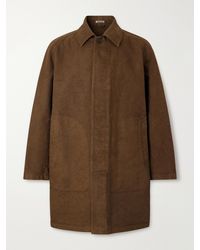 AURALEE - Garment-Dyed Cotton-Twill Coat - Lyst