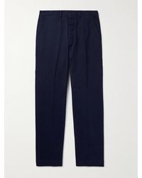 Officine Generale - Gerade geschnittene Hose aus Baumwoll-Twill in Stückfärbung - Lyst