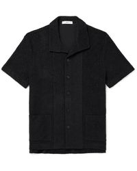 MR P. - Camp-collar Cotton-terry Shirt - Lyst