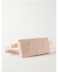 Bottega Veneta Cassette Mini Intrecciato Leather Belt Bag - Pink