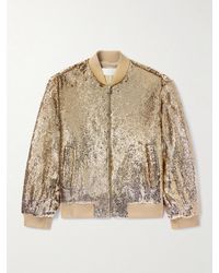Dries Van Noten - Sequinned Crepe Bomber Jacket - Lyst