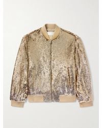 Dries Van Noten - Bomberjacke aus Crêpe mit Pailletten - Lyst