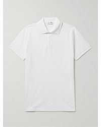 Saint Laurent - Slim-fit Logo-embroidered Cotton-piqué Polo Shirt - Lyst