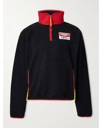 CHERRY LA - Logo-appliquéd Fleece Half-zip Sweater - Lyst