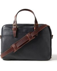 Bleu De Chauffe - Folder Vegetable-tanned Full-grain Leather Messenger Bag - Lyst