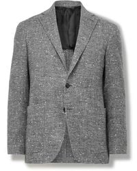Canali - Kei Herringbone Wool-Blend Blazer - Lyst