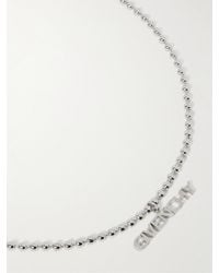 Givenchy - Silver-tone Logo Pendant Necklace - Lyst