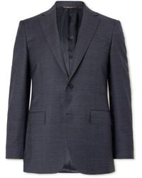 Canali - Super 130S Slim-Fit Checked Wool Suit Jacket - Lyst