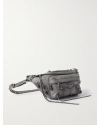 Balenciaga - Le Cagole Embellished Textured-leather Belt Bag - Lyst