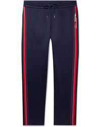 Moncler - Straight-leg Striped Tech-jersey Sweatpants - Lyst