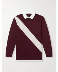 Wales Bonner - Prism Linen-Trimmed Cotton-Jersey Polo Shirt - Lyst