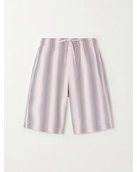 Dries Van Noten - Straight-leg Striped Cotton-poplin Shorts - Lyst