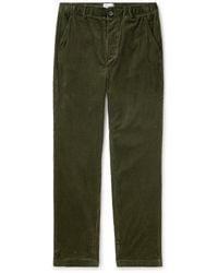 Oliver Spencer - Hudson Straight-leg Cotton-corduroy Drawstring Trousers - Lyst